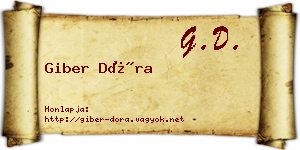 Giber Dóra névjegykártya