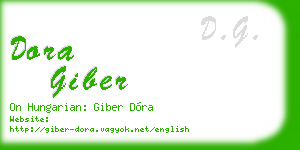 dora giber business card